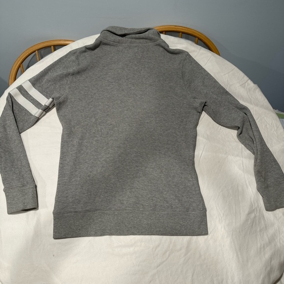 Express Men’s Waffle Knit Shawl Collar Pullover Sweatshirt Gray Size M - Picture 4 of 7